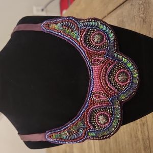 Cool Necklace With Sequins and Beads